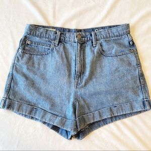 High Rise Gap Denim Shorts